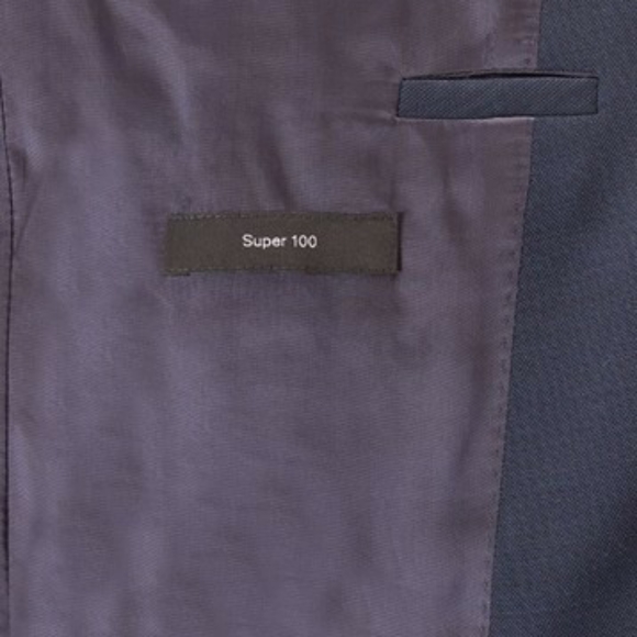 Hugo Boss Rawen Topstitch Navy Wool Sportcoat - Picture 6 of 6